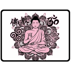 Ornate Buddha Fleece Blanket (large)  by Valentinaart