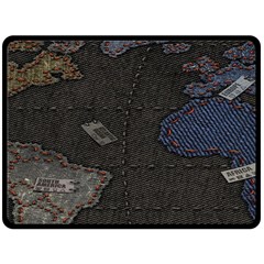 World Map Double Sided Fleece Blanket (large)  by BangZart