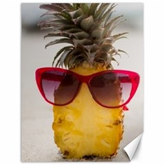 Pineapple With Sunglasses Canvas 12  X 16   by LimeGreenFlamingo