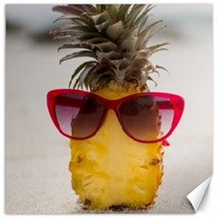 Pineapple With Sunglasses Canvas 16  X 16   by LimeGreenFlamingo