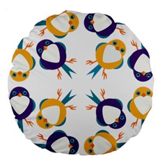 Pattern Circular Birds Large 18  Premium Round Cushions by BangZart