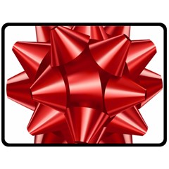 Red Bow Double Sided Fleece Blanket (large)  by BangZart