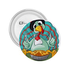 Pie Turkey Eating Fork Knife Hat 2 25  Buttons by Nexatart