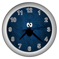 Funny Face Wall Clocks (silver)  by BangZart