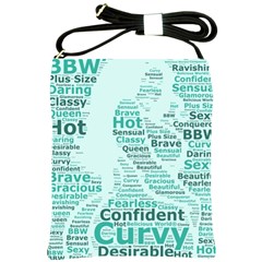 Belicious World Curvy Girl Wordle Shoulder Sling Bags by beliciousworld