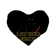 Darth Vader Cat Standard 16  Premium Flano Heart Shape Cushions by Valentinaart