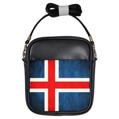 Iceland Flag Girls Sling Bags by Valentinaart