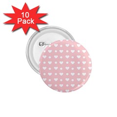 Hearts Dots Pink 1 75  Buttons (10 Pack) by snowwhitegirl