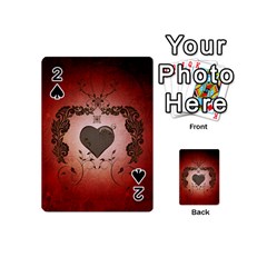 Wonderful Heart With Decorative Elements Playing Cards 54 (mini)  by FantasyWorld7
