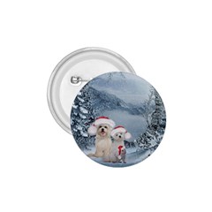 Christmas, Cute Dogs And Squirrel With Christmas Hat 1 75  Buttons by FantasyWorld7