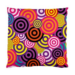 Abstract Circles Background Retro Standard Cushion Case (two Sides) by Pakrebo