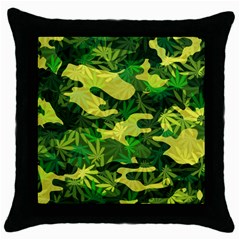 Marijuana Camouflage Cannabis Drug Throw Pillow Case (black) by Pakrebo
