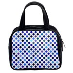 Shades Of Blue Polka Dots Classic Handbag (Two Sides) Front