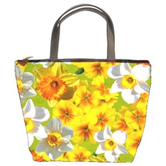 Daffodil Surprise Bucket Bag by retrotoomoderndesigns