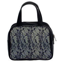 Silver Blue Fantasy Classic Handbag (two Sides) by retrotoomoderndesigns
