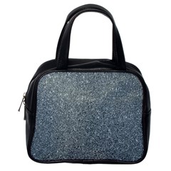 Silver Sparkle Classic Handbag (one Side) by retrotoomoderndesigns