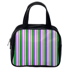 Candy Stripes 2 Classic Handbag (one Side) by retrotoomoderndesigns