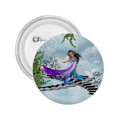 Cute Fairy Dancing On A Piano 2 25  Buttons by FantasyWorld7