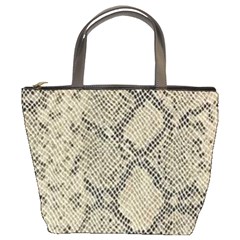 Snakeskin Pattern Lt Brown Bucket Bag by retrotoomoderndesigns