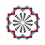 Star Illusion Mandala Small Satin Scarf (Square) Front