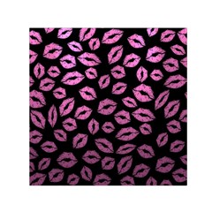 Pink Kisses Small Satin Scarf (square) by TheAmericanDream