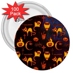 Funny Halloween Design 3  Buttons (100 Pack)  by FantasyWorld7