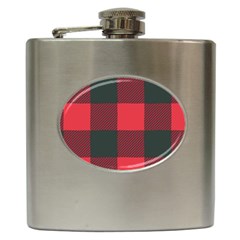Canadian Lumberjack Red And Black Plaid Canada Hip Flask (6 Oz) by snek