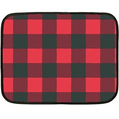 Canadian Lumberjack Red And Black Plaid Canada Fleece Blanket (mini) by snek