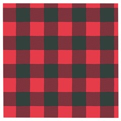 Canadian Lumberjack Red And Black Plaid Canada Wooden Puzzle Square by snek