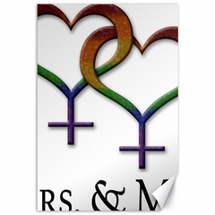 Mrs  And Mrs  Canvas 12  X 18  by LiveLoudGraphics