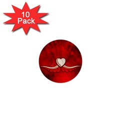 Love, Wonderful Elegant Heart 1  Mini Buttons (10 Pack)  by FantasyWorld7