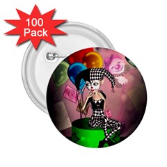 Cute Little Harlequin 2 25  Buttons (100 Pack)  by FantasyWorld7