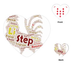Fighting Golden Rooster  Playing Cards Single Design (heart) by Pantherworld143