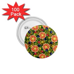 Fruit Star Blueberry Cherry Leaf 1 75  Buttons (100 Pack)  by Vaneshart