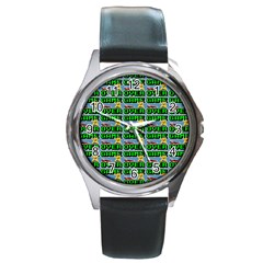 Game Over Karate And Gaming - Pixel Martial Arts Round Metal Watch by DinzDas