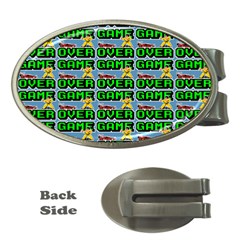 Game Over Karate And Gaming - Pixel Martial Arts Money Clips (oval)  by DinzDas