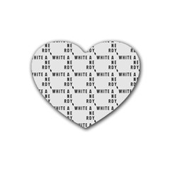 White And Nerdy - Computer Nerds And Geeks Rubber Coaster (heart)  by DinzDas