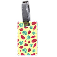 Watermelons, Fruits And Ice Cream, Pastel Colors, At Yellow Luggage Tag (two Sides) by Casemiro