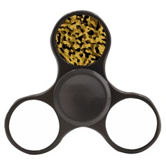 Black Yellow Brown Camouflage Pattern Finger Spinner by SpinnyChairDesigns