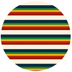 Rainbow Stripes Wooden Bottle Opener (round) by tmsartbazaar