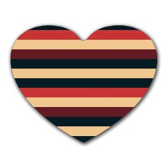 Seventies Stripes Heart Mousepads by tmsartbazaar