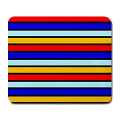 Red And Blue Contrast Yellow Stripes Large Mousepads by tmsartbazaar