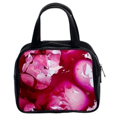 Peonie On Marbling Patterns Classic Handbag (two Sides) by kaleidomarblingart