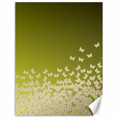 Yellow, Gold Gradient Butterflies Pattern, Cute Insects Theme Canvas 12  X 16  by Casemiro