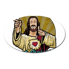 Buddy Christ Oval Magnet by Valentinaart