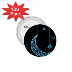 Moon Star Neon Wallpaper 1 75  Buttons (100 Pack)  by Dutashop