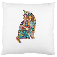 Flower Cat Standard Flano Cushion Case (two Sides) by LW323