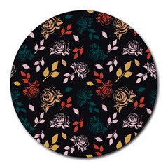 Rose Floral Round Mousepads by tmsartbazaar