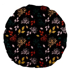 Rose Floral Large 18  Premium Flano Round Cushions by tmsartbazaar
