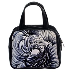 Mono Patterns Classic Handbag (two Sides) by kaleidomarblingart